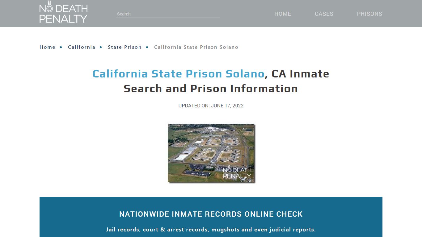 California State Prison Solano, CA Inmate Search ...